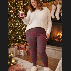 Torrid Full Length Legging 3x 22 24 Scarlett Plaid Periscope Holiday Christmas